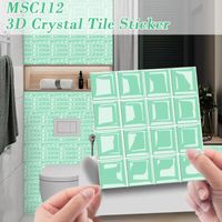 Wholesale Wall Stickers Mosaic Tile Sticker D Self Adhesive Removable Paper DIY Craft Decoration For Kitchen Bathroom DSD666