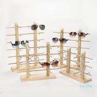 Wholesale Multi Layers Wood Sunglass Display Rack Shelf Eyeglasses Show Stand Jewelry Holder for Multi Pairs Glasses Showcase