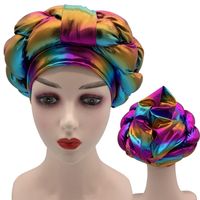 Wholesale Already Made African Auto Gele Headtie Lastest Muslim Turban Caps For Women Braids Female Head Wraps Bonnet Nigerian Ethnic Clothing