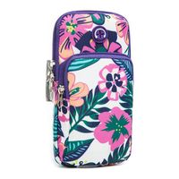 Wholesale Outdoor Bags Floral Armband Men Women Arm Bag Fitness Sleeve Card Keys Mobile Phone Running Wrist
