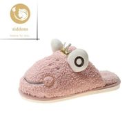 Wholesale Slippers Cartoon Cotton Female Cute Home Indoor Warmth Fashion Thick Bottom Plush Frog Winter Ladies