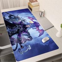 Wholesale Mouse Pads Wrist Rests Kawaii Anime Mausepad Heroes Of Might And Magic Large Gaming Accessories Pad Laptop Keyboard Desk PC Mat Gift