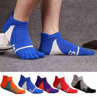 Wholesale Sports Socks Pairs Men s Running Cotton Five finger Sweat absorbent Breathable Outdoor Hiking Split Toe