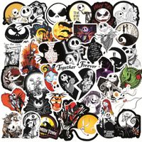 Wholesale 50pcs Nightmare Before Christmas Halloween Movie Sticker fans anime paster Cosplay scrapbooking phone laptop decoration
