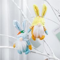 Wholesale Easter Rabbit Gnome Old Man Doll Party Supplies Plush Rabbits Ears Figurine Ornaments Dwarf Dolls Kid Gift Home Decoration CCD12307