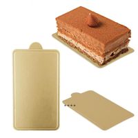 Wholesale Delidge Golden Mousse Cake Boards Square Rectangle Christmas Tree Shape Paper Cupcake Base Pads Cake Decoration Tool NHA10457