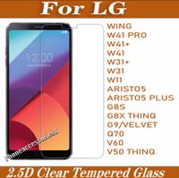 Wholesale 2 D Clear Tempered Glass Phone Screen Protector for LG WING W41 PRO W31 W11 Aristo Plus G8S G8X G9 Velvet Q70 V60 V50 each pack accept mixed order