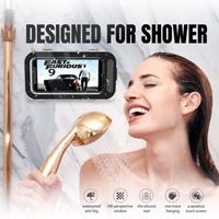 Wholesale Cell Phone Mounts Holders Bathroom Toilet Mobile Holder Box Wall Mounted Soap Bracket Inch Storage Case Waterproof Shower Watching