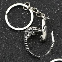 Wholesale Keychains Fashion Accessories Avp V Predator Enant Keychain Alien Xenomorph Queen Prometheus Keyring Key Chain Ring Vintage Movie Jewelry Wh
