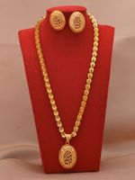 Wholesale Jewelry set Dubai Sets k Gold Plated Luxury African Wedding Gifts Brides Bracelet Chain Earrings Ring Set for Women