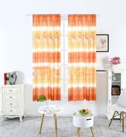 Wholesale Blinds Southeast Asian Style Plain Print Horizontal Stripe Rose Curtain x200cm Rod