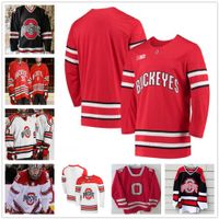 Wholesale Custom NCAA Ohio State Buckeyes hockey Sean Romeo Miguel Fidler ice jerseys Personalized embroidery College Big Ten Stitched
