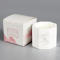 Wholesale Marble Plaster Scented Candle Freesia Blackberry Laurel Scented Candle Christmas Valentine Day Wedding Gift Aromatherapy Candle DHB11708