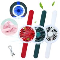 Wholesale Creative Mini Fan Air Cooler Hand Held Portable Light USB Charging Travel Home Desk Cooling Electric Fans Outdoors Other Decor
