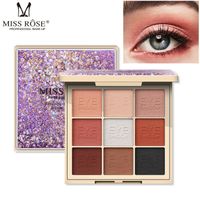 Wholesale Eye Shadow MISS ROSE Illusion Flow Sands Color Disc Girl Line Ins Earth Nude Matte Net Red Disk Cosmetic