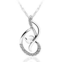 Wholesale Love Dance Pendant White Gold Plated Sterling Silver Necklace Pendant Heart Pendant Jewellery