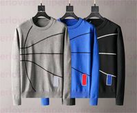 Wholesale Mens Winter Sweater Basketball Design Knit Pullover Crew Neck Jumpers for Men Casual Street Sports Sweaters Colors