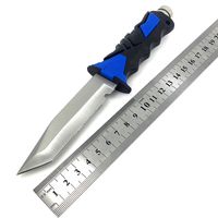 Wholesale Tactical Leggings Diving Straight Knife Rubber Handle ABS Plastic Scabbard Outdoor Survival Rescue Combat Fixed Blade Knives