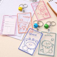 Wholesale Card Holders pc Transparent Acrylic Work Holder For Employees Staff With Keyring Bell