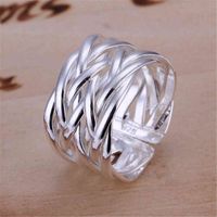 Wholesale High Quality Silver Color Rings New Charm Fashion Hot Sell Mesh Open Girl Gift Jewelry Lowest Factory Price R022