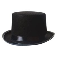 Wholesale Party Hats Men Women Solid Dress Up Punk Black Top Hat Accessory Felt Halloween Props Jazz Fancy Style Magician Costume Supplies