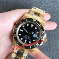Wholesale 2 style hot selling fashion gold watches BP factory Asian movement mm automatic mechanical chain L sapphire diving men s Watch