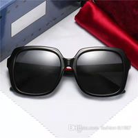 Wholesale High quality Designer Sunglasses Men s and women s Square Full frame Glasses UV travel Outdoor Fashion pure Black from free Original Box