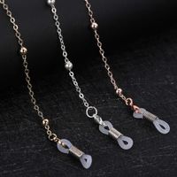 Wholesale Metal Eyeglass Chain Hollow Out Rope Hanging Anti Slip Color Clip Bead Copper Adjustable Eye Accessories