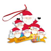 Wholesale Face Mask Family Pendents Tree F91602 Christmas Snowman Pandemic Personalized Of Ornament Hanging Party Supplies Decoration Xma Hwae YY