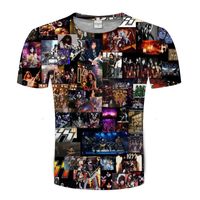 Wholesale Factory7O4E Maiden Kiss T Shirts D Print tshirt Iron Men Women Summer Tee Unisex Couple Tops Rock Music Band Collection T