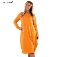 Wholesale Casual Dresses Plus Size Women Dress XL XL Winter Warm Velvet Big Loose Clothing Vestidos Long Sleeve Female