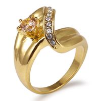 Wholesale Wedding Rings Fashion Boutique Ladies Ring Austrian Colored Gold Engagement Crystal Woven Body Jewelry