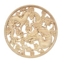 Wholesale Wall Stickers Wooden Lamp Carved Dragon Flying Placard Door Carpentry Accessory Cm