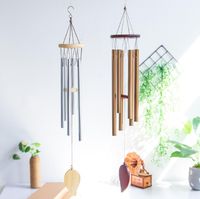 Wholesale Outdoor Living Wind Chimes Yard Garden Tubes Bells Copper Antique Wind chime Wall Hanging Home Decor Decoration Tube Windchime Chapel Bells