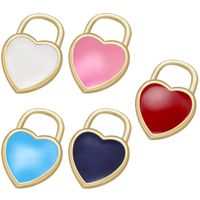 Wholesale zhukou x13 mm brass mini heart for making handmade diy earring charms jewelry accessories supplies model vd730