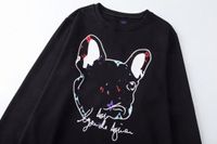 Wholesale Europen fashion sweater hooded embrodiery hoodies sweatshirts long sleeve dog hoodie casual loose embrodiered pullover crewneck hoody O98R