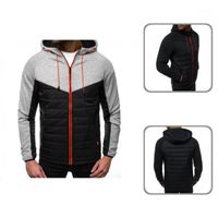 Wholesale Men s Jackets Men Sweatshirt Warm Hoodie Loose All Match Stylish Lightweight Filled Cotton Coat