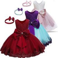 Wholesale Girl s Dresses Embroidery Year Costume Baby Girl Dress Little Princess Party Toddler Clothes st nd Birthday Infant Girls Clothing