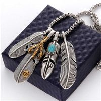 Wholesale Hip Fashion New Style Feather Eagle Claw Men And Women Hop Exquisite Personality Necklace Pendant Luxury Jewelry Gift Q0531