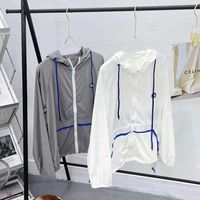 Wholesale clothing Hoodies Summer Men Women High Quality Thin and light Skin coat Splicing Pullover