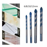 Wholesale Professional Drill Bits Triangle Bit Tiling Cement Multi Purpose Ceramic Wall Glass Hole Opener Stone Blue Cutter Nail Metal mm
