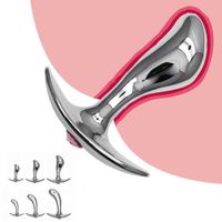 Wholesale 8 Size Unisex Metal With Diamond Invisible Wear Anal Plug Prostate Massager Sex Toys For Woman Men Gay Adult Products