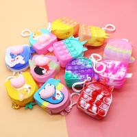 Wholesale Decompression Toy Christmas Gift Mini Wallet Silicone Coin Purse Squishy Kids Bag Cute Push Bubble Sensory Fidget Toys Halloween
