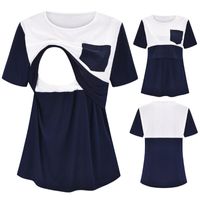 Wholesale Women s T Shirt Women Casual Short Sleeve O neck Nursing Top For Breastfeeding Zwangerschaps Kleding Pregnancy T Shirt Maternity Tops