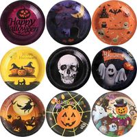 Wholesale party supplies Party Halloween disposable tableware round paper plate