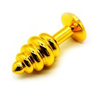 Wholesale Threaded Metal Anal Toys Insert Sexy Stopper Butt Plug Golden Erotic Sex Toys for Women Adult Products