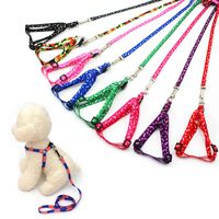 print dog harness 2022 - 1.0*120cm Dog Harness Leashes Nylon Printed Adjustable Pet Collar Puppy Cat Animals Accessories Necklace Rope Tie