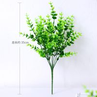 Wholesale 24 Pack Artificial Greenery Outdoor Plants Plastic Boxwood Shrubs Stems for Home Farmhouse Garden Office Wedding V2