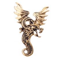 Wholesale Pins Brooches Vintage Cool Dragon Badge Metal Brooch Pin Mens Suit Shirt Lapel Fashion Coat Jewelry Accessories