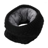 Wholesale Scarves Female Winter Warm Scarf Women Solid Chunky Cable Knit Wool Snood Infinity Neck Warmer Cowl Collar Circle Scarf1